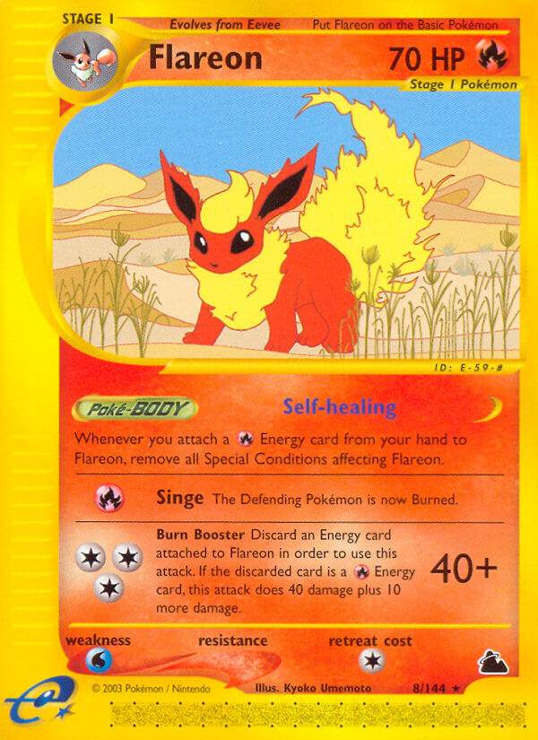 Flareon 8/144 Non-Holo Rare - MissingNo.
