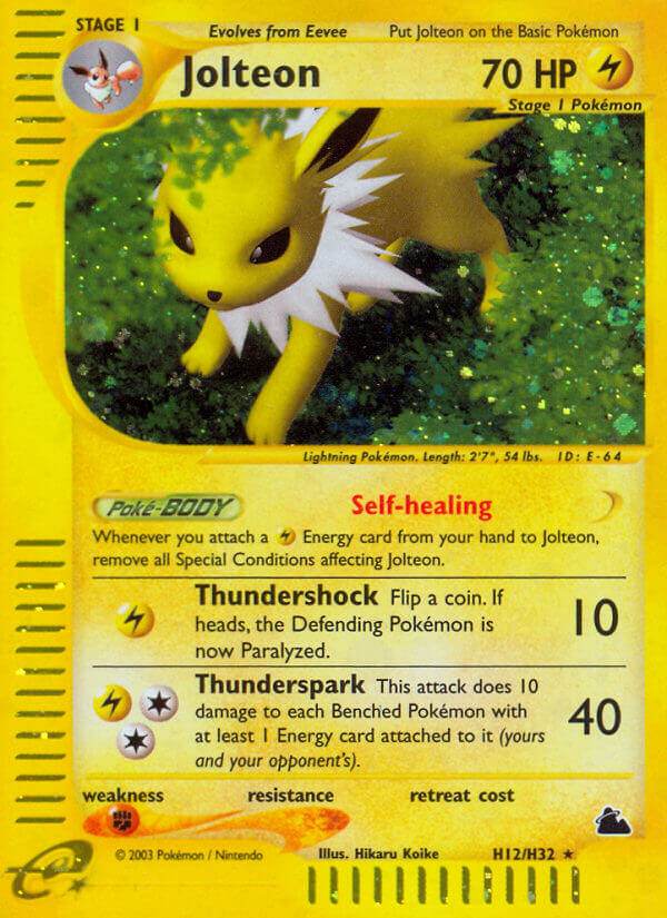 Jolteon H12/H32 Holo Rare - MissingNo.