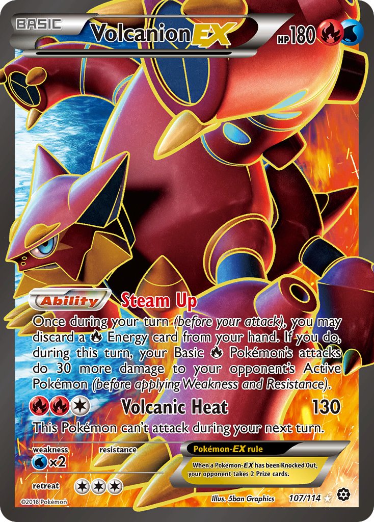 Volcanion EX 107/114 Holo Ultra Rare EX - MissingNo.