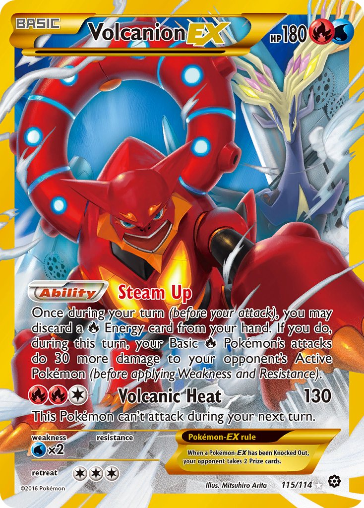 Volcanion EX 115/114 Holo Secret Rare EX - MissingNo.