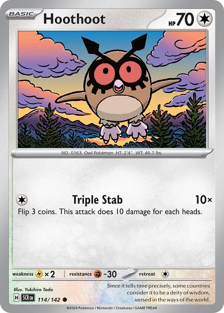 Hoothoot 114/142 Reverse Common - MissingNo.