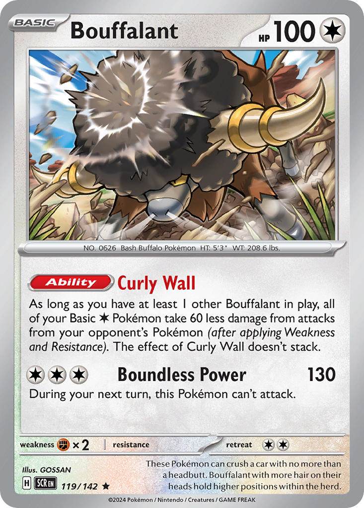 Bouffalant 119/142 Holo Rare - MissingNo.