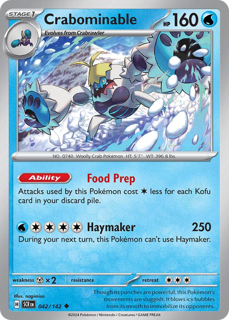 Crabominable 42/142 Reverse Uncommon - MissingNo.