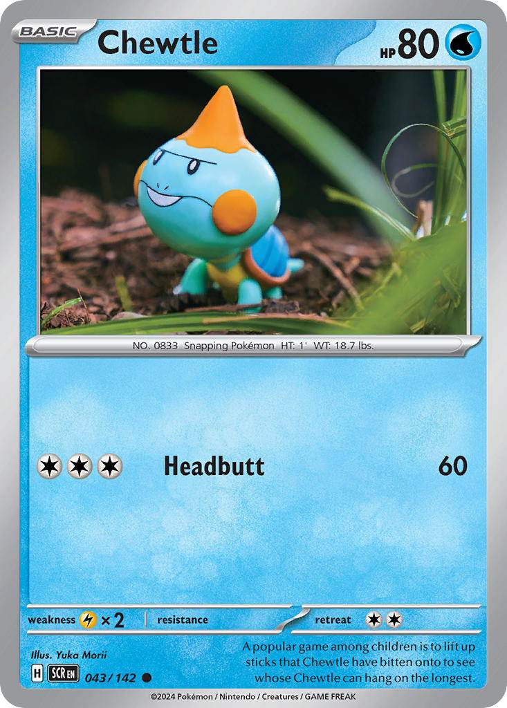 Chewtle 43/142 Reverse Common - MissingNo.
