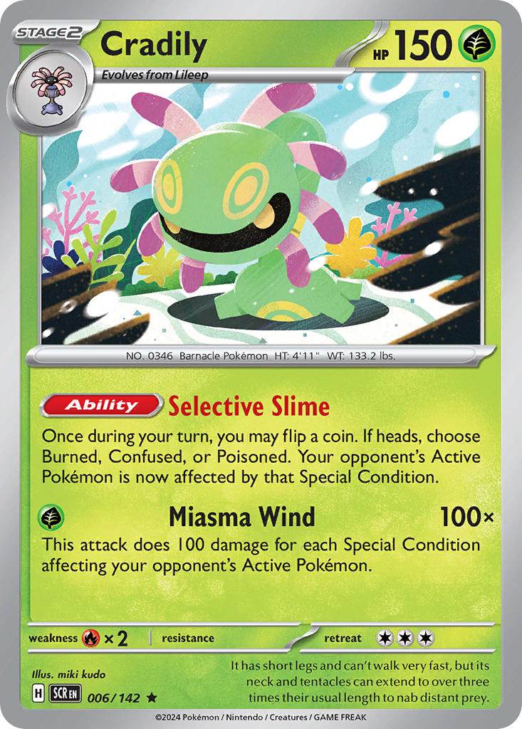 Cradily 6/142 Reverse Rare - MissingNo.