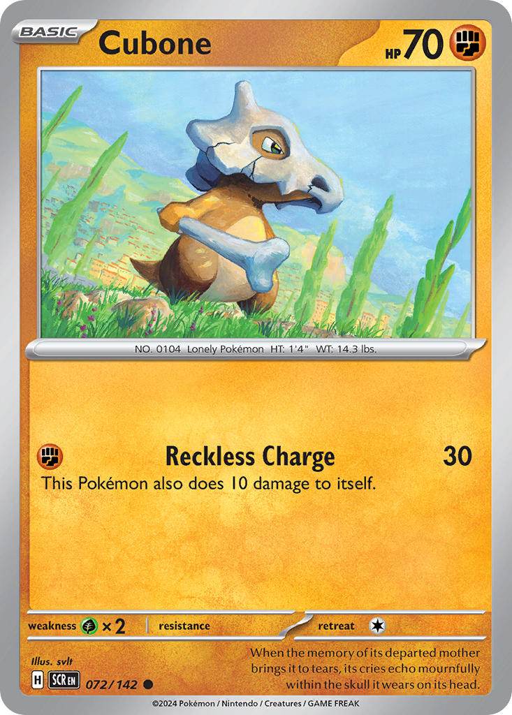 Cubone 72/142 Reverse Common - MissingNo.