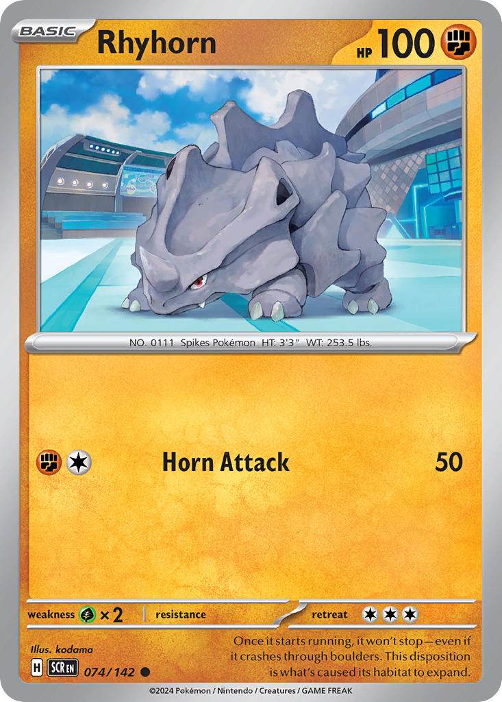 Rhyhorn 74/142 Reverse Common - MissingNo.
