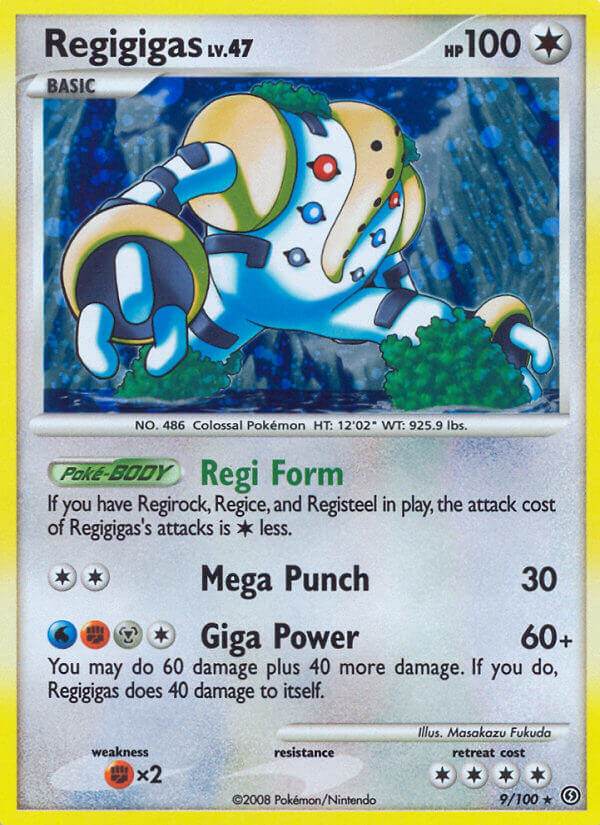 Regigigas 9/100 Reverse Rare - MissingNo.