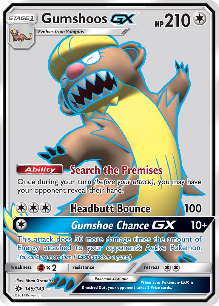 Gumshoos GX 145/149 Holo Ultra Rare GX - MissingNo.