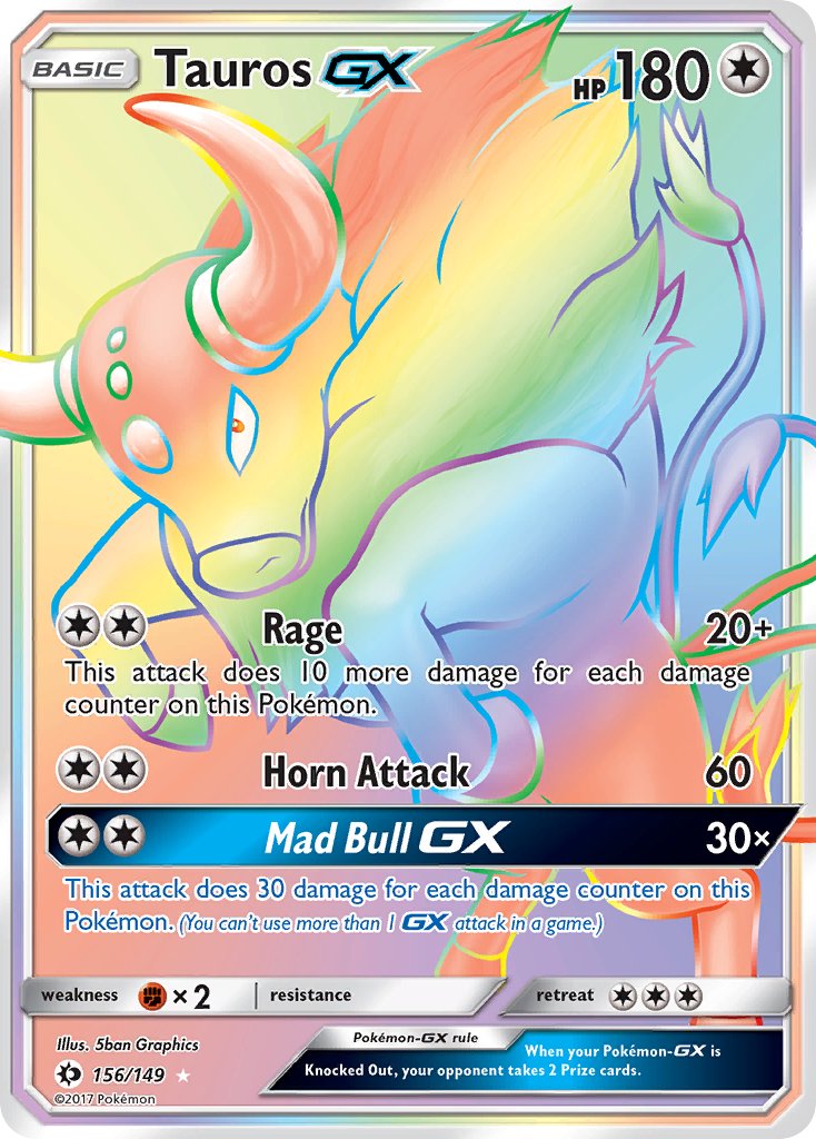 Tauros GX 156/149 Rainbow Secret Rare GX - MissingNo.