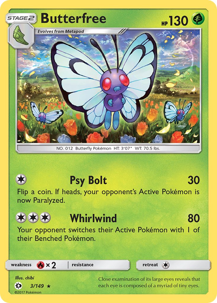 Butterfree 3/149 Reverse Rare - MissingNo.