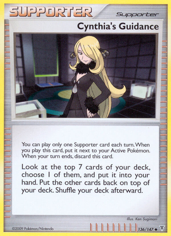 Cynthia's Guidance 136/147 Crosshatch Holo Player Rewards Program 2009-2010 (Tier Two) - MissingNo.