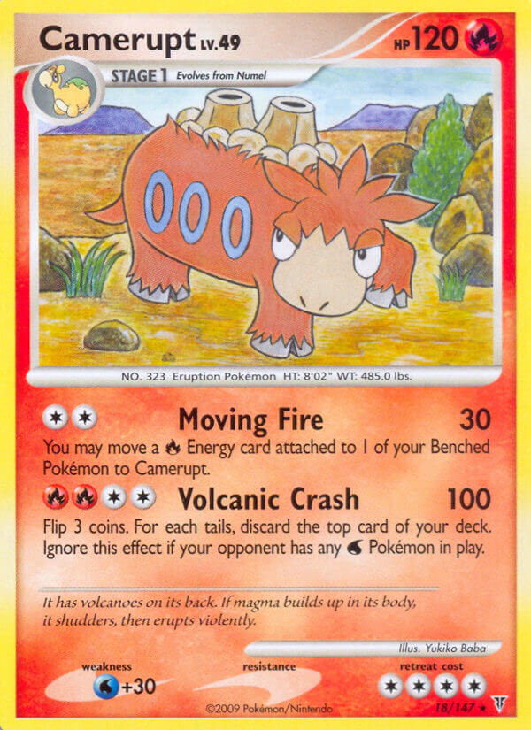 Camerupt 18/147 Reverse Rare - MissingNo.