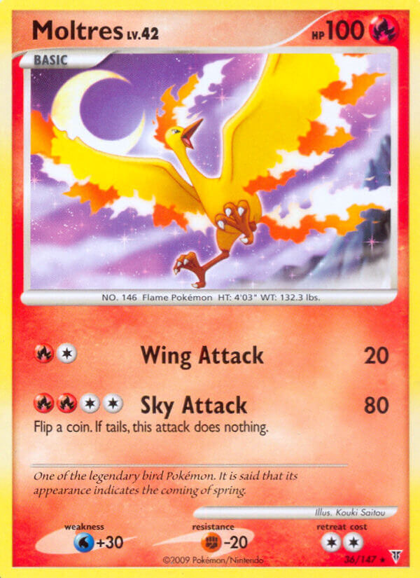 Moltres 36/147 Reverse Rare - MissingNo.