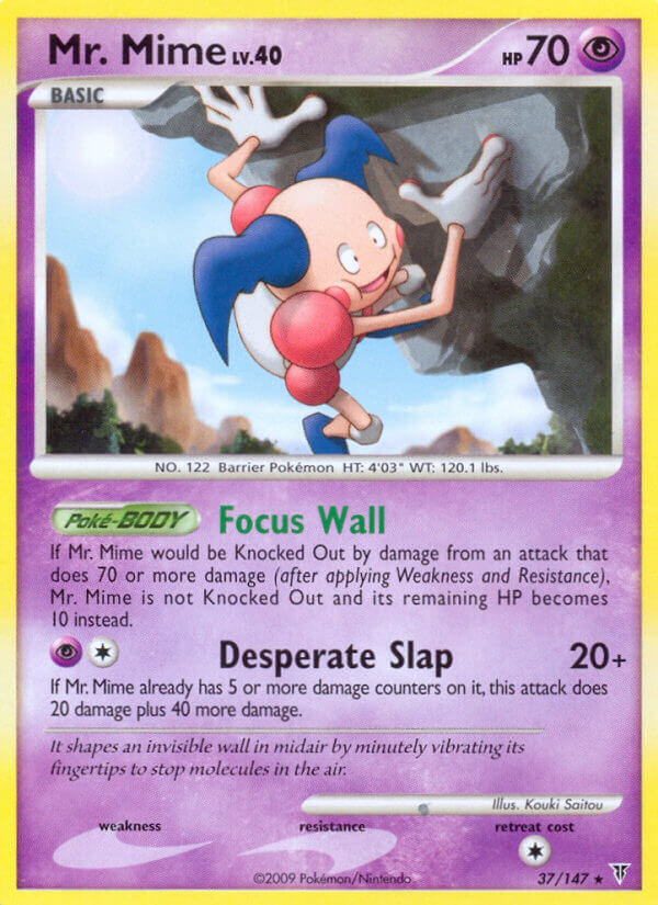 Mr. Mime 37/147 Reverse Rare - MissingNo.