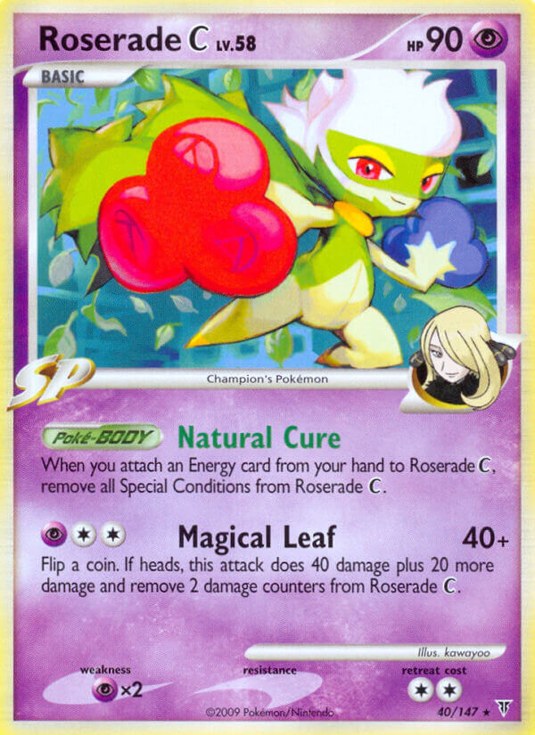 Roserade C 40/147 Reverse Rare - MissingNo.