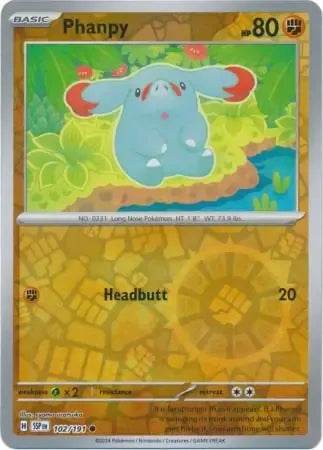 Phanpy 102/191 Reverse Common - MissingNo.