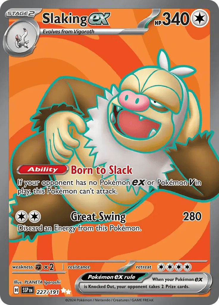 Slaking ex 227/191 Ultra Rare ex - MissingNo.