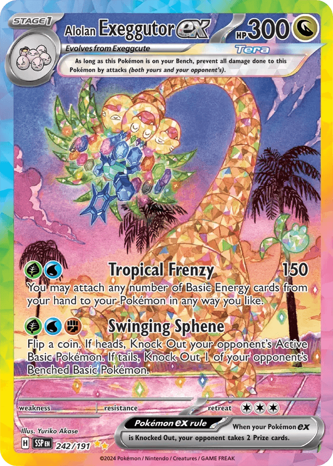 Alolan Exeggutor ex 242/191 Special Illustration Rare ex - MissingNo.