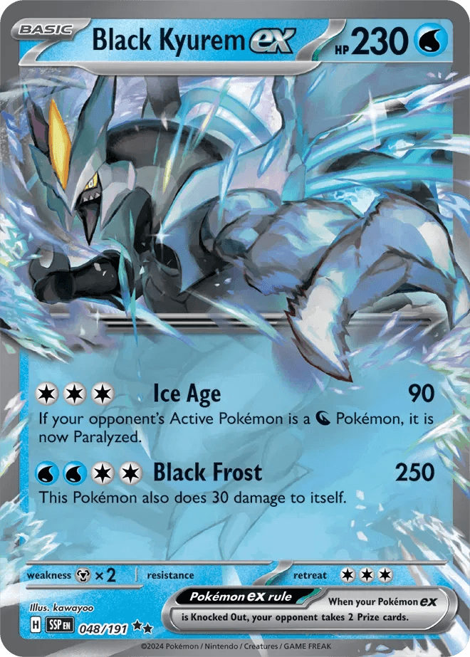 Black Kyurem ex 48/191 Double Rare ex - MissingNo.