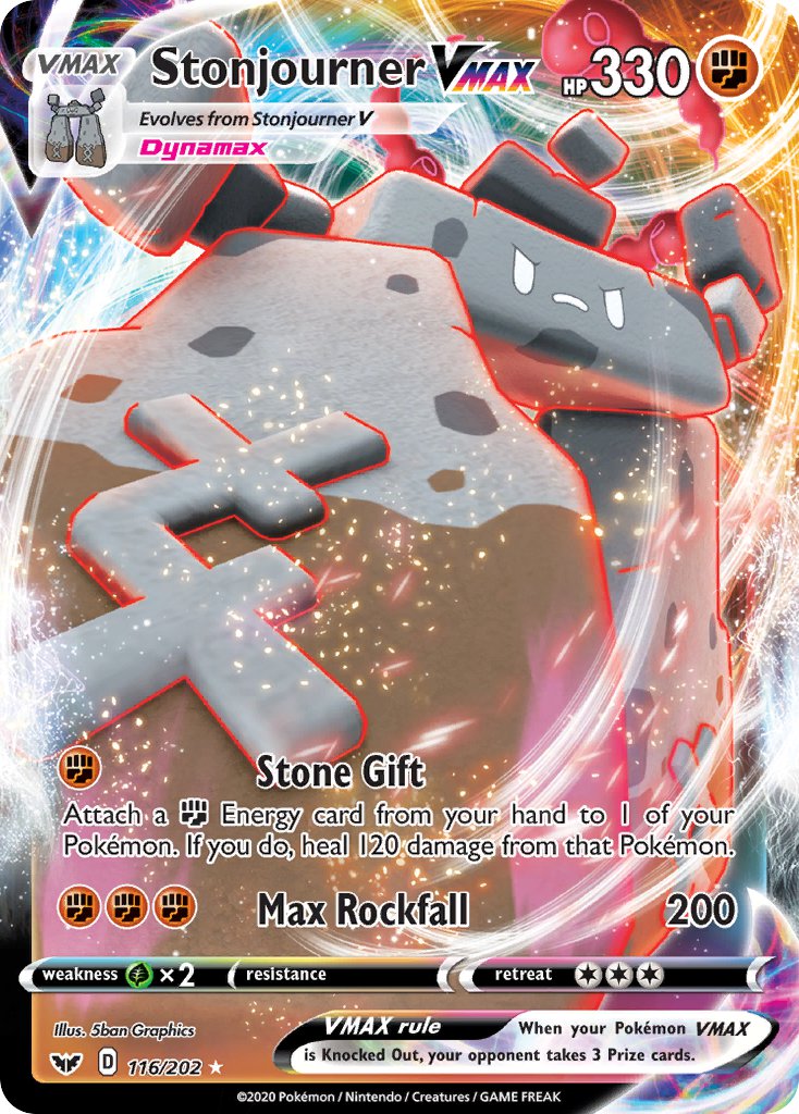 Stonjourner VMAX 116/202 Holo Rare VMAX - MissingNo.