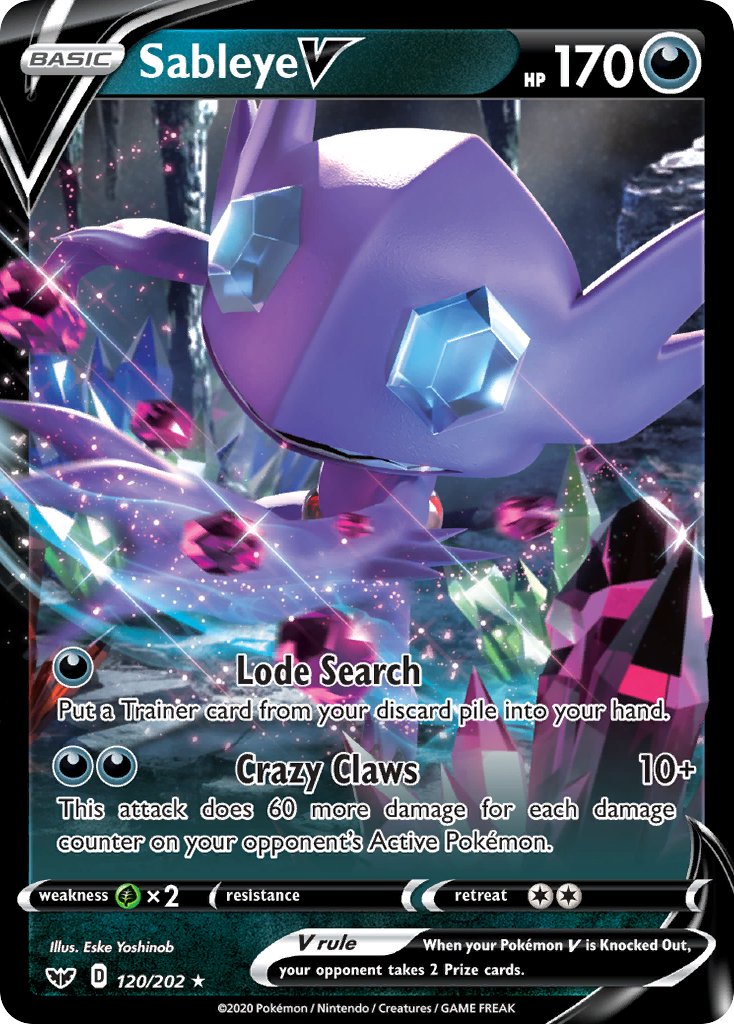 Sableye V 120/202 Holo Rare V - MissingNo.