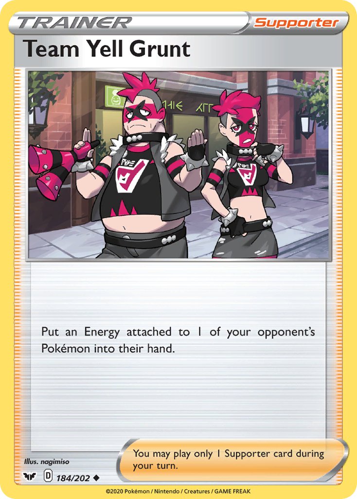 Team Yell Grunt 184/202 Reverse Uncommon - MissingNo.