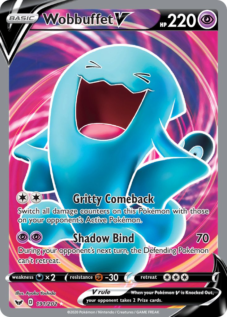 Wobbuffet V 191/202 Holo Ultra Rare V - MissingNo.