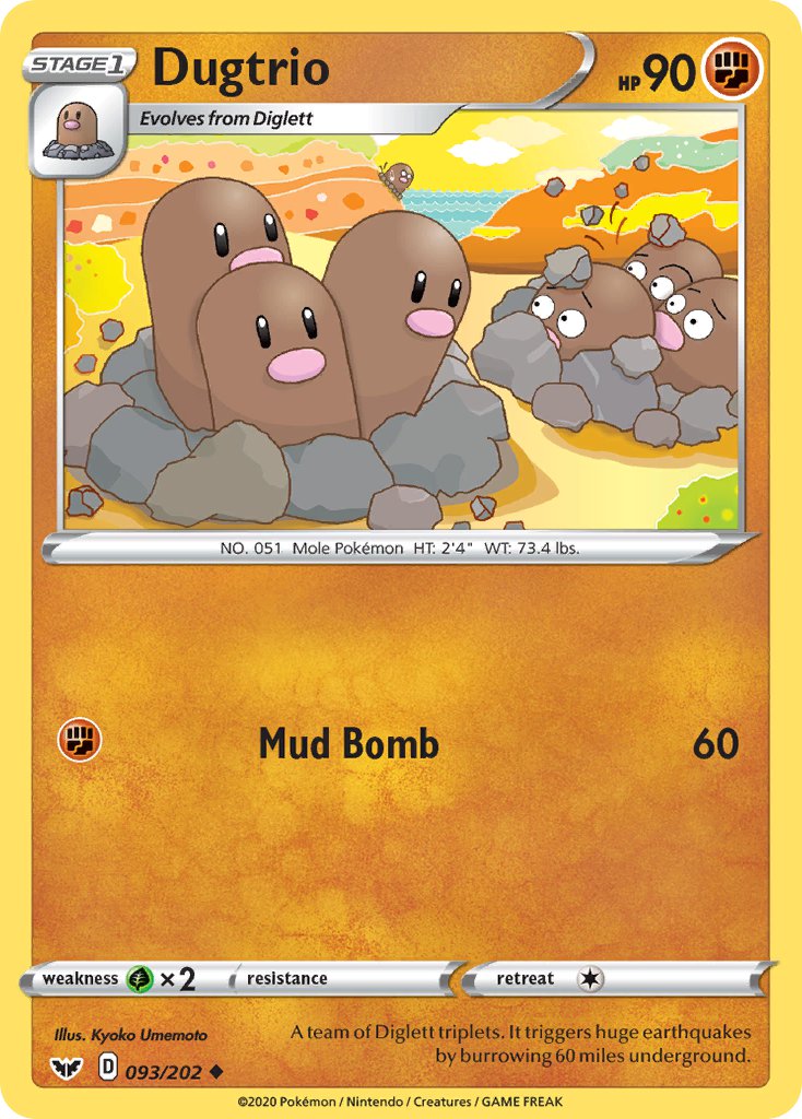 Dugtrio 093/202 Reverse Uncommon - MissingNo.