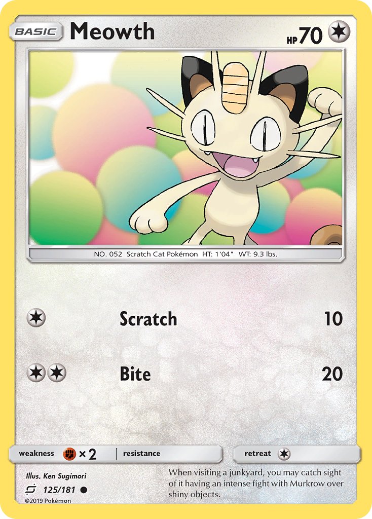 Meowth 125/181 Reverse Common - MissingNo.