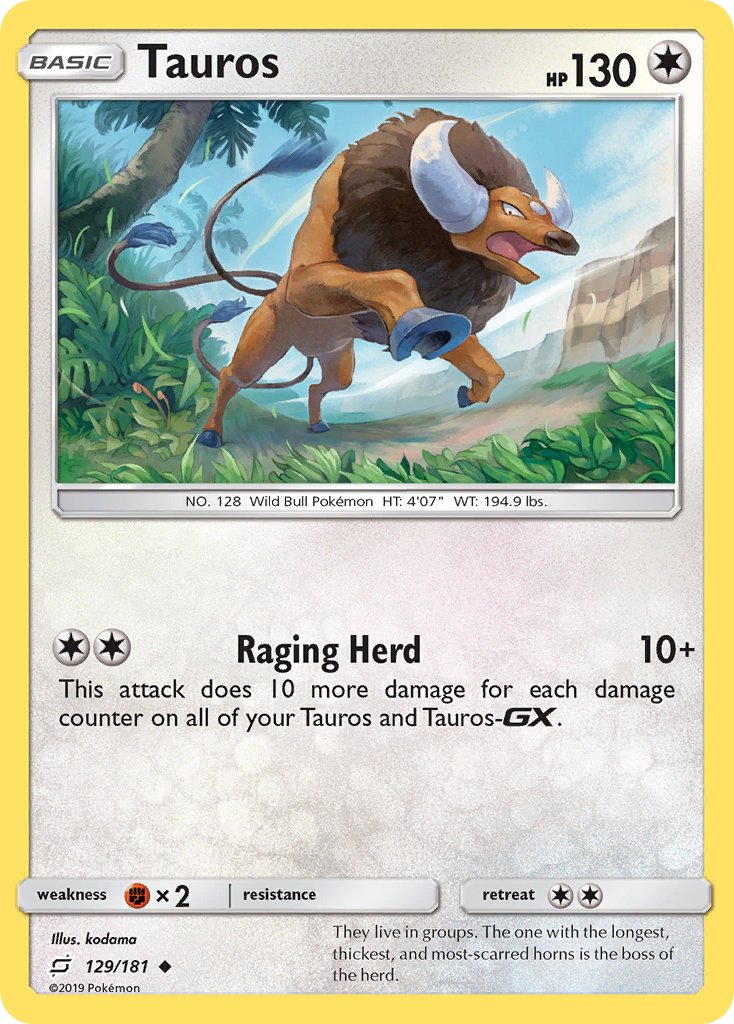 Tauros 129/181 Reverse Uncommon - MissingNo.