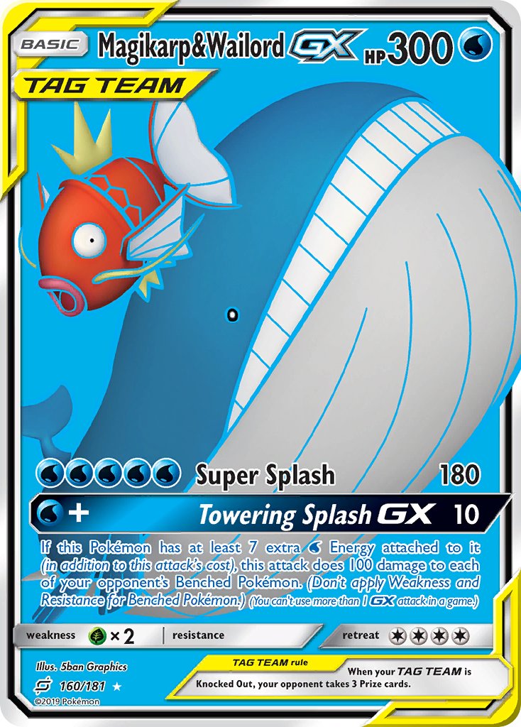 Magikarp & Wailord GX 160/181 Holo Ultra Rare GX - MissingNo.