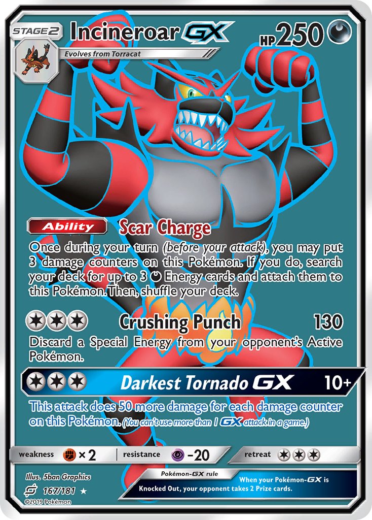 Incineroar GX 167/181 Holo Ultra Rare GX - MissingNo.
