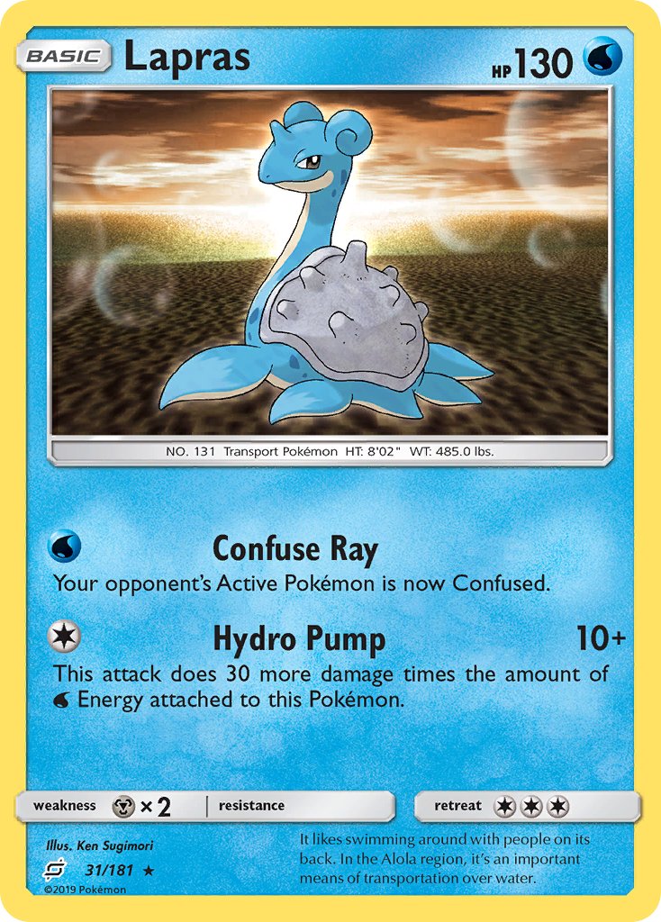 Lapras 31/181 Reverse Rare - MissingNo.