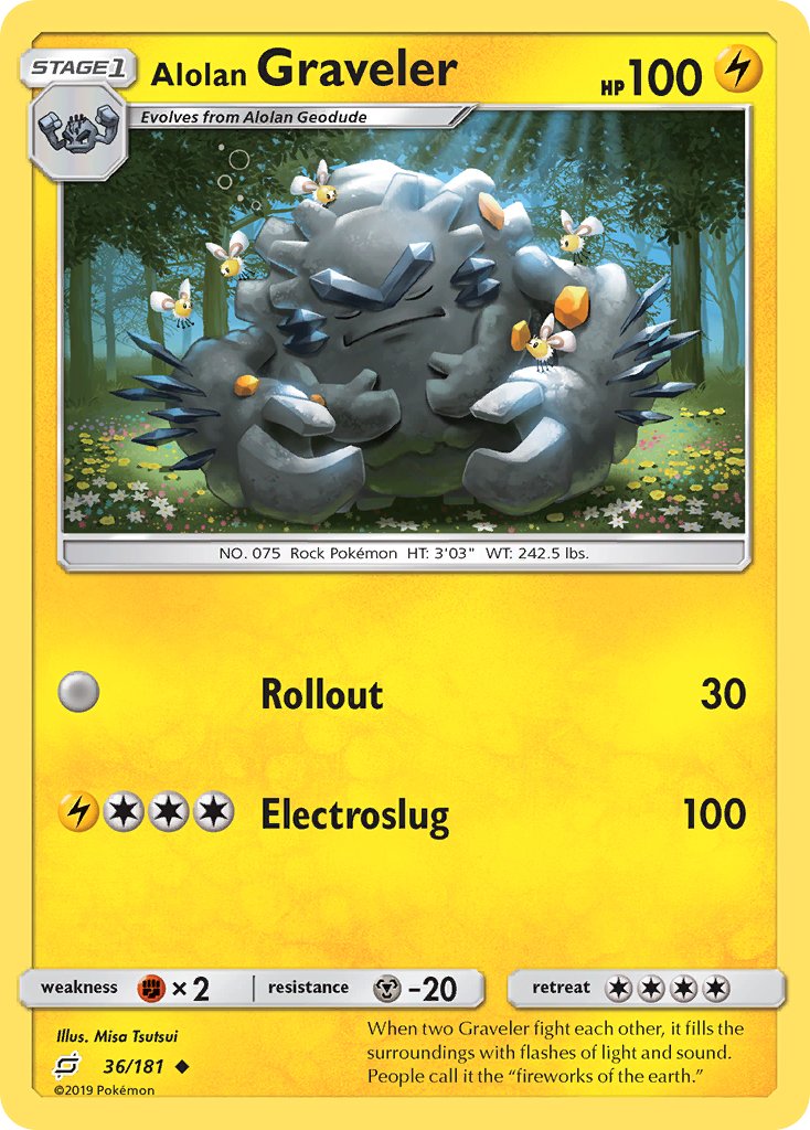 Alolan Graveler 36/181 Uncommon - MissingNo.