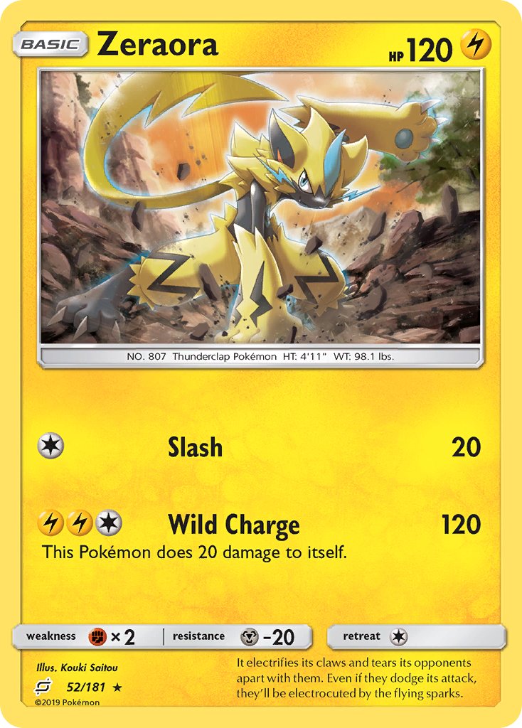 Zeraora 52/181 Reverse Rare - MissingNo.