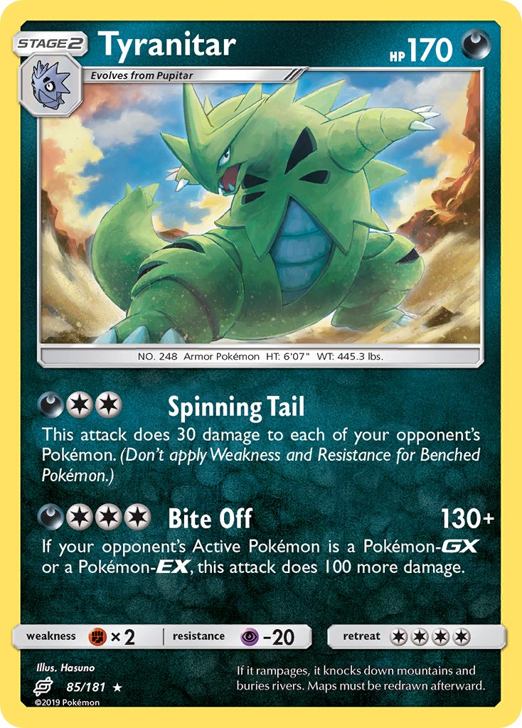 Tyranitar 85/181 Reverse Rare - MissingNo.