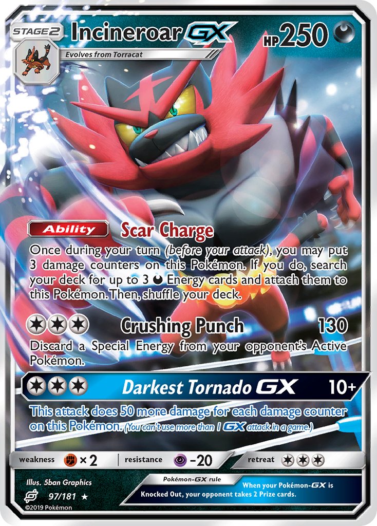 Incineroar GX 97/181 Holo Rare GX - MissingNo.