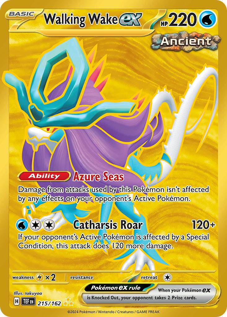 Walking Wake ex 215/162 Gold Hyper Rare ex - MissingNo.
