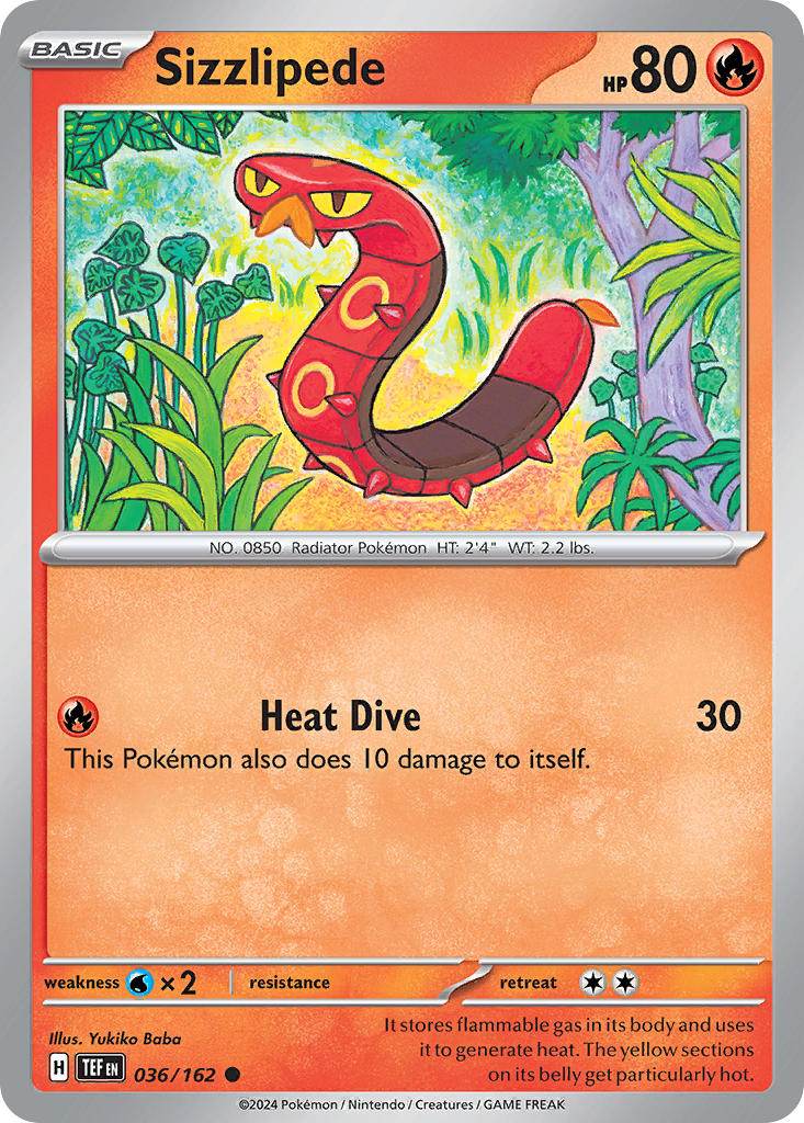 Sizzlipede 36/162 Reverse Common - MissingNo.