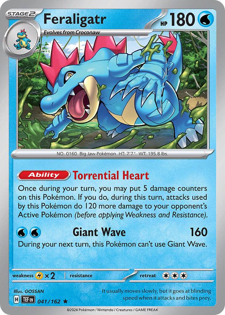 Feraligatr 41/162 Non-Holo Temporal Forces Build & Battle Box Exclusive - MissingNo.