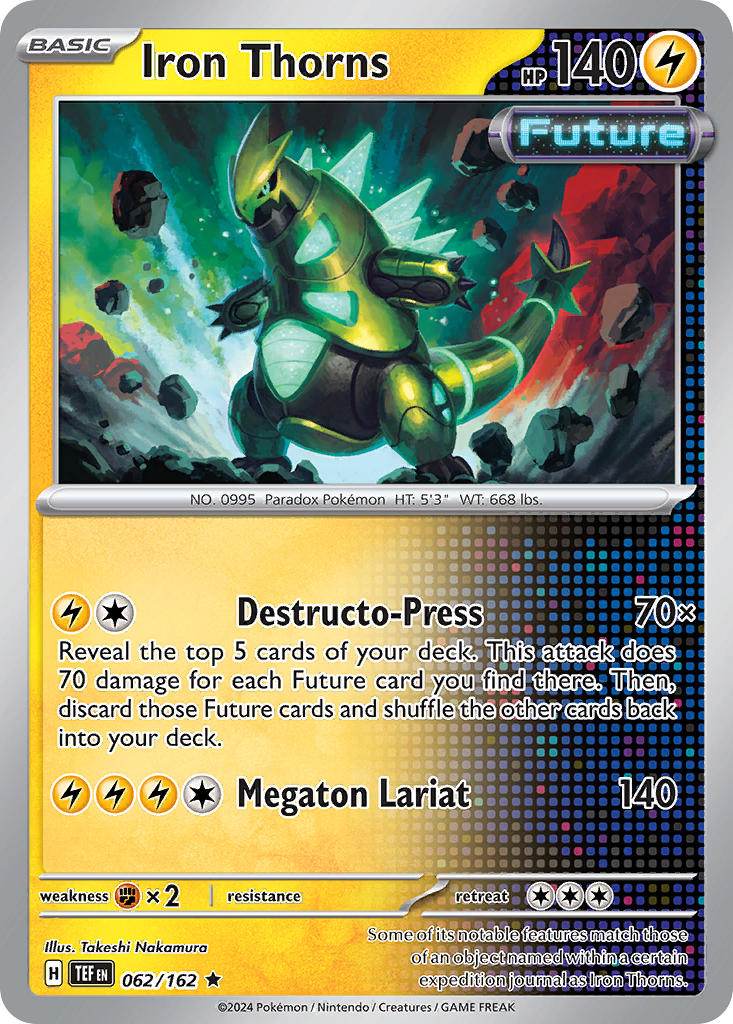 Iron Thorns 62/162 Holo Rare - MissingNo.