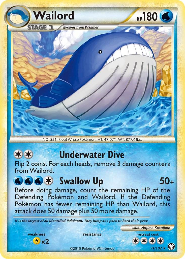 Wailord 31/102 Reverse Rare - MissingNo.