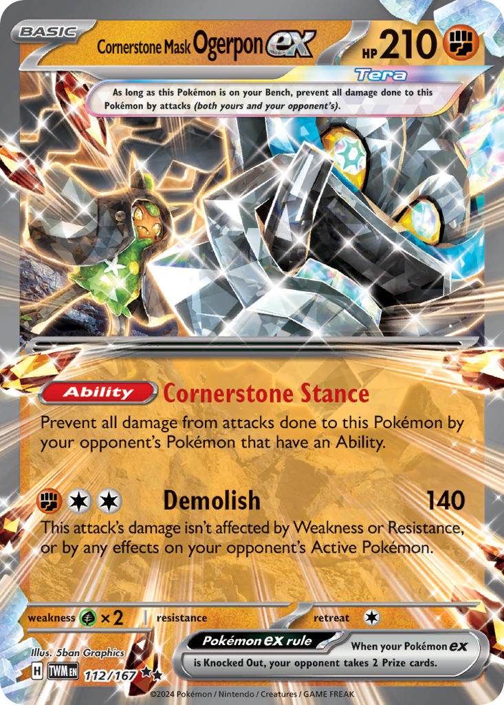 Cornerstone Mask Ogerpon ex 112/167 Double Rare ex - MissingNo.