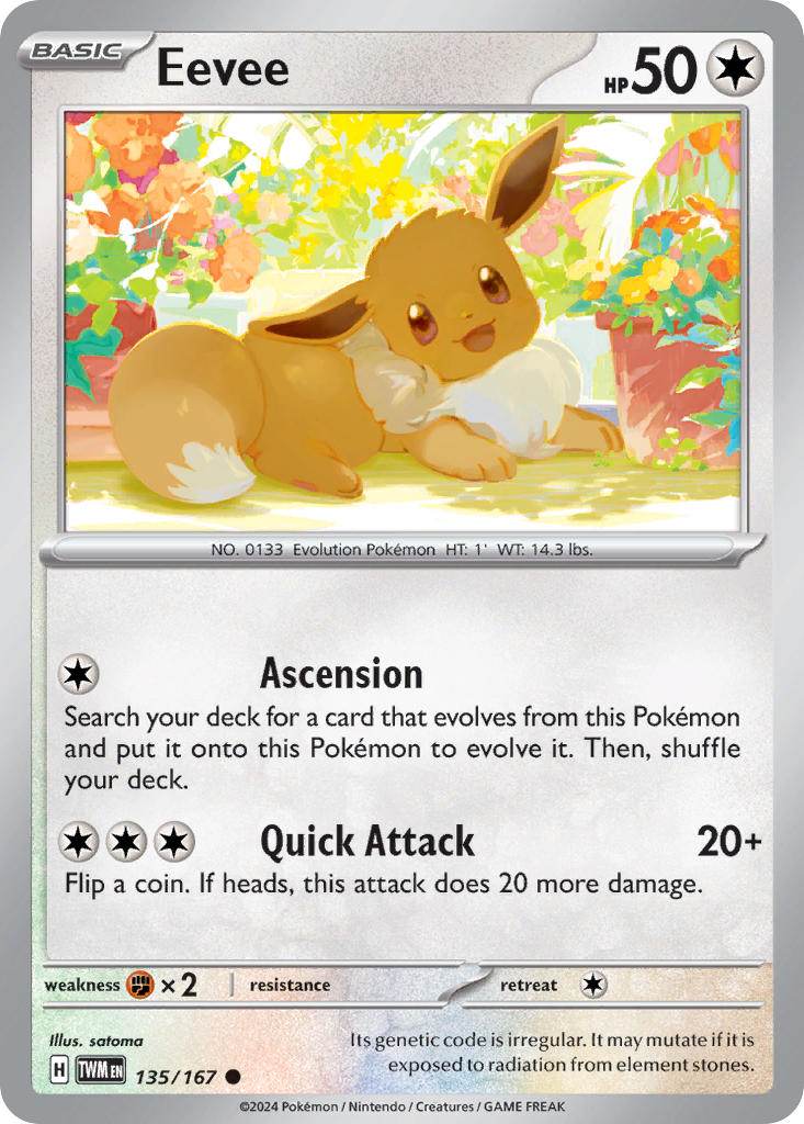 Eevee 135/167 Reverse Common - MissingNo.