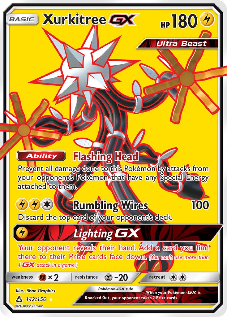 Xurkitree GX 142/156 Holo Ultra Rare Ultra Beast GX - MissingNo.
