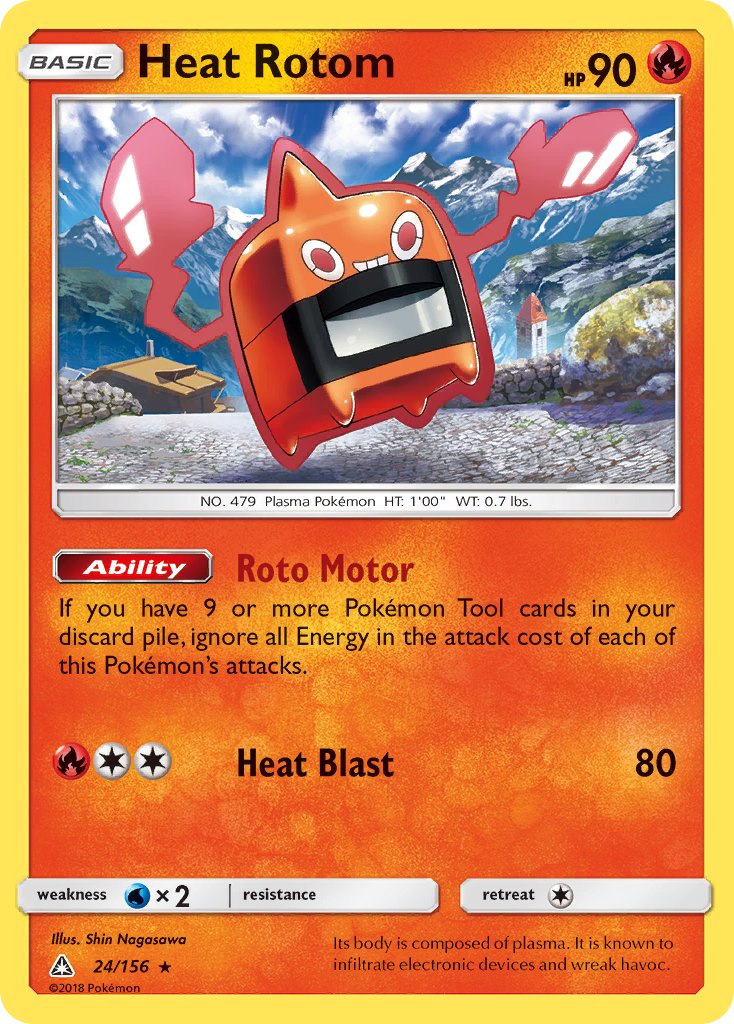 Heat Rotom 24/156 Reverse Rare - MissingNo.