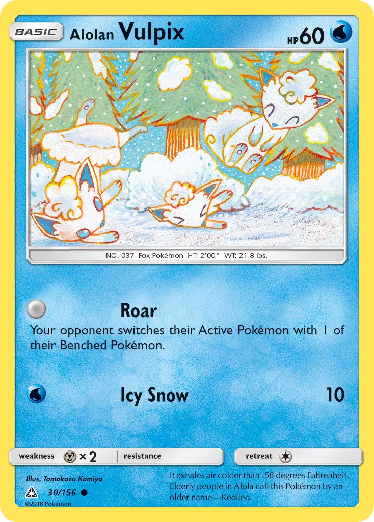Alolan Vulpix 30/156 Reverse Common - MissingNo.