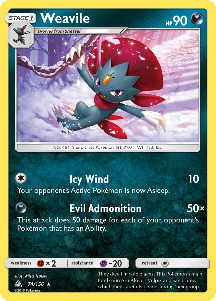 Weavile 74/156 Holo Rare - MissingNo.