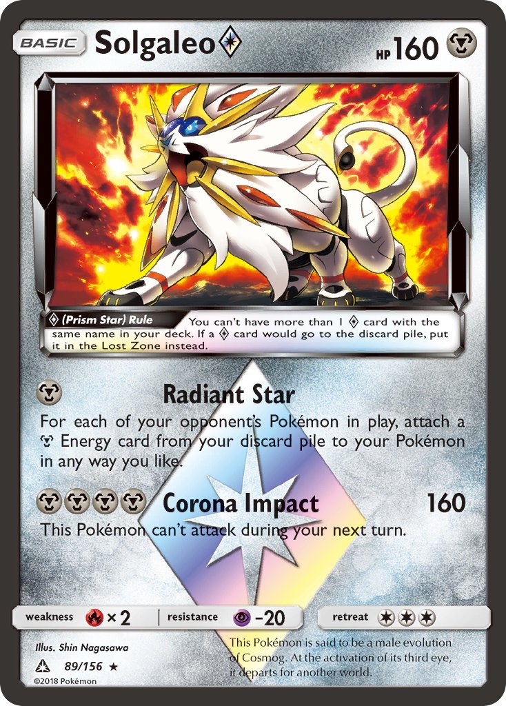 Solgaleo Prism Star 89/156 Holo Rare Prism Star - MissingNo.